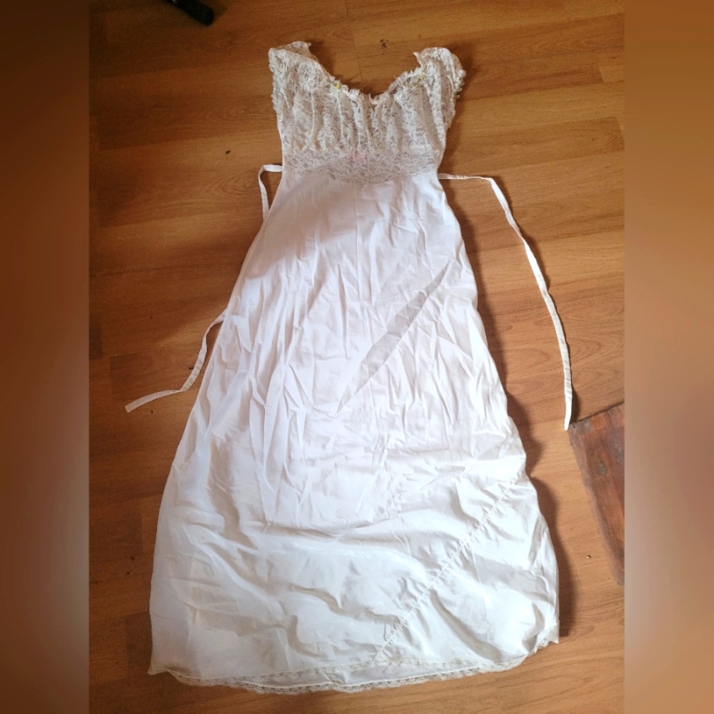 White Vintage lace slip